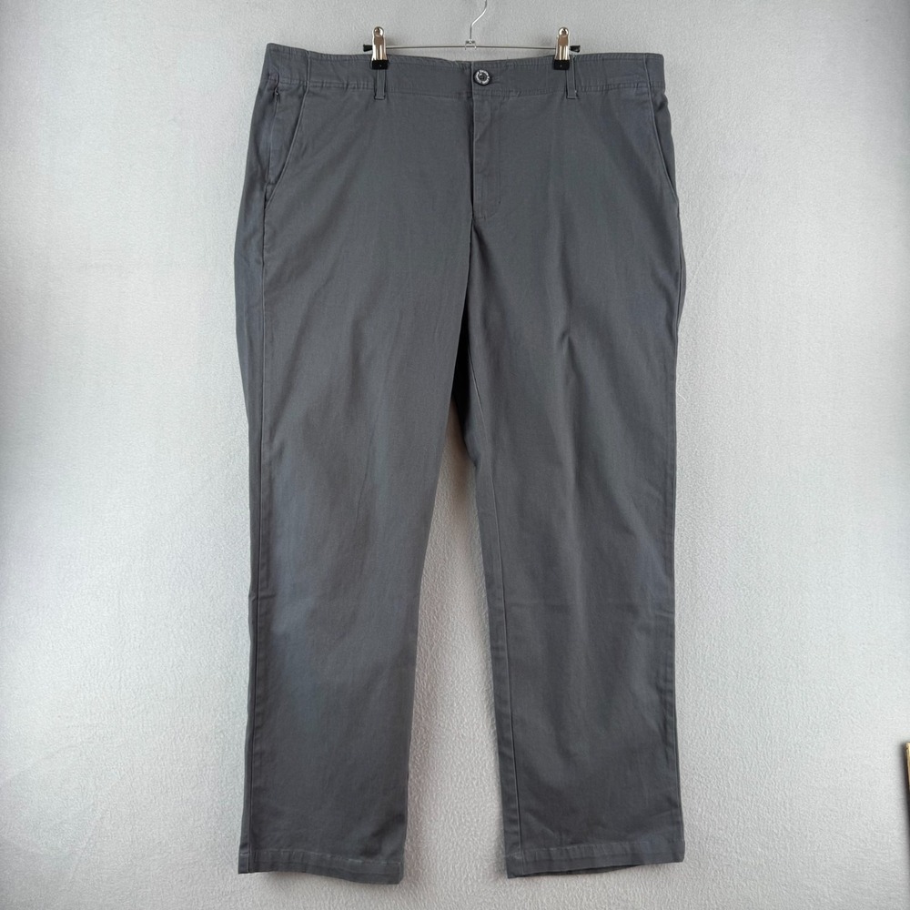 DIXXON Pants Mens 42x30 Gray D-Flex Chino Workwear Mechanic Biker Stretch Waist